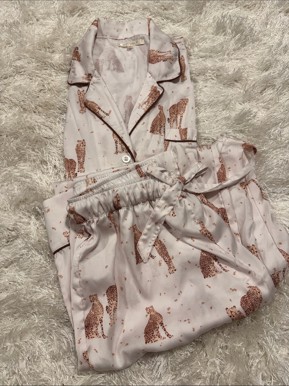 Z Supply Cream Leopards and Leopard Spots Print Pajama Set